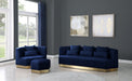 Marquis Blue Velvet Sofa - 600Navy-S - Vega Furniture