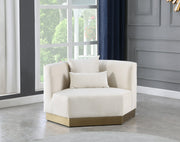 Marquis Cream Velvet Chair - 600Cream-C - Vega Furniture