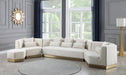 Marquis Cream Velvet Sofa - 600Cream-S - Vega Furniture