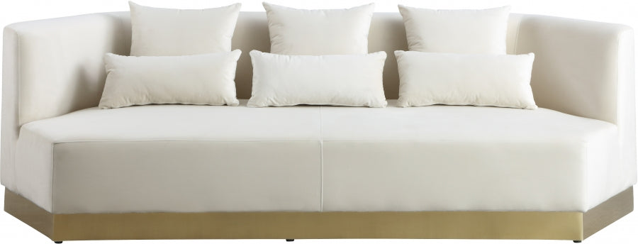 Marquis Cream Velvet Sofa - 600Cream-S - Vega Furniture