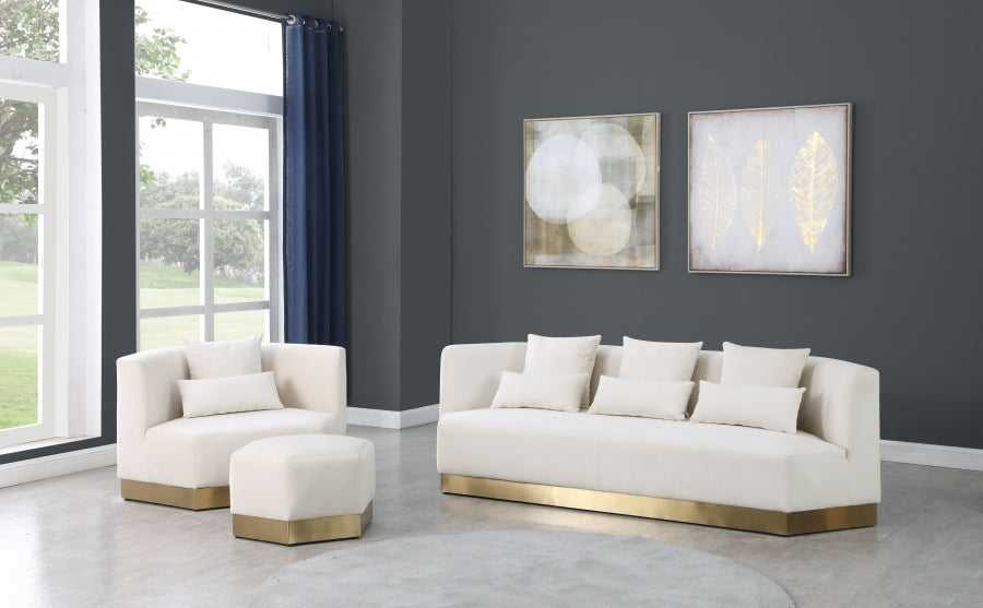 Marquis Cream Velvet Sofa - 600Cream-S - Vega Furniture