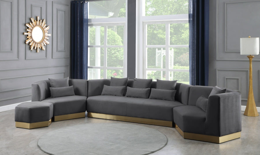 Marquis Grey Velvet Chair - 600Grey-C - Vega Furniture