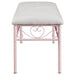 Massi Powder Pink Tufted Upholstered Bench - 401156 - Vega Furniture