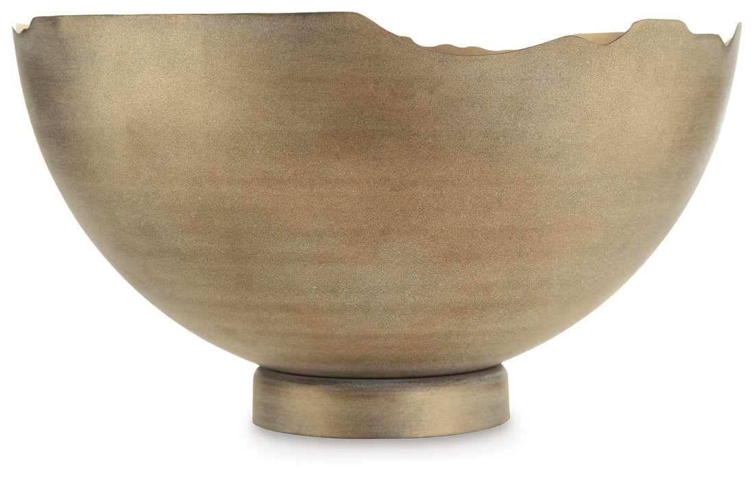 Maura Antique Gold Finish Bowl - A2000594 - Vega Furniture