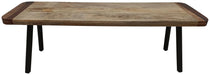 Maverick Rectangular Dining Bench Natural Mango and Black - 123043 - Vega Furniture