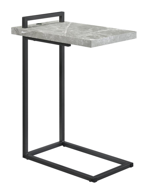 Maxwell Cement/Gunmetal C-Shaped Accent Table - 931129 - Vega Furniture