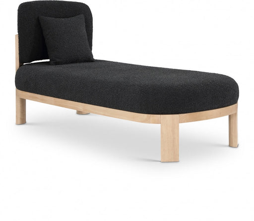 Maybourne Boucle Fabric Chaise / Bench Black - 22015Black - Vega Furniture