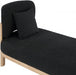 Maybourne Boucle Fabric Chaise / Bench Black - 22015Black - Vega Furniture