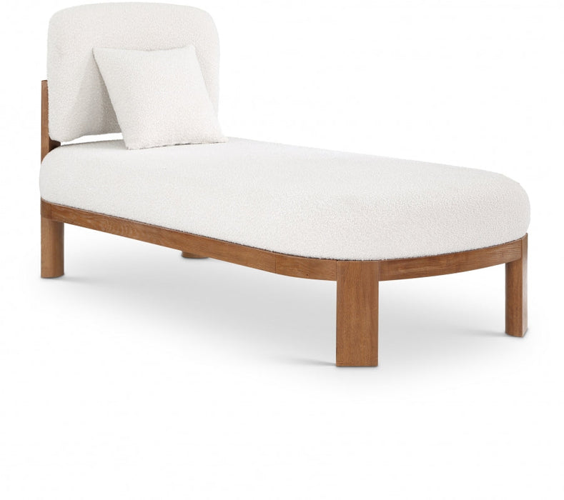 Maybourne Boucle Fabric Chaise / Bench Cream - 22017Cream - Vega Furniture