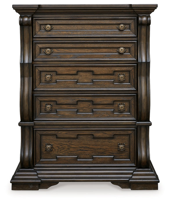 Maylee Dark Brown Chest of Drawers - B947-46 - Vega Furniture