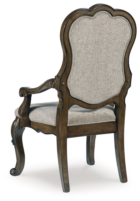 Maylee Dark Brown Dining Arm Chair, Set of 2 - D947-01A - Vega Furniture