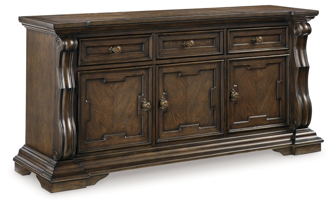 Maylee Dark Brown Dining Buffet - D947-80 - Vega Furniture