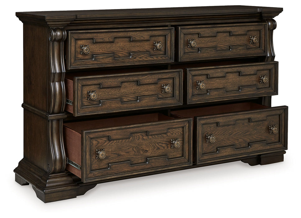 Maylee Dark Brown Dresser - B947-31 - Vega Furniture