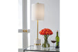 Maywick White/Brass Finish Table Lamp - L235674 - Vega Furniture