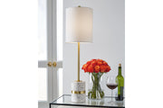 Maywick White/Brass Finish Table Lamp - L235674 - Vega Furniture