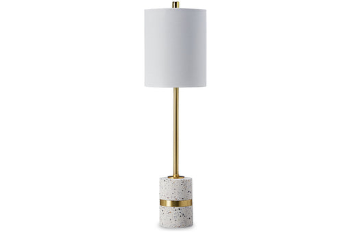 Maywick White/Brass Finish Table Lamp - L235674 - Vega Furniture