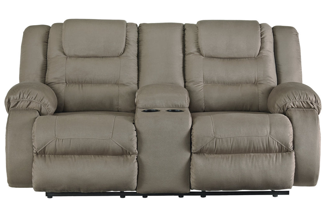 McCade Cobblestone Reclining Loveseat with Console - 1010494 - Vega Furniture