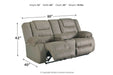 McCade Cobblestone Reclining Loveseat with Console - 1010494 - Vega Furniture