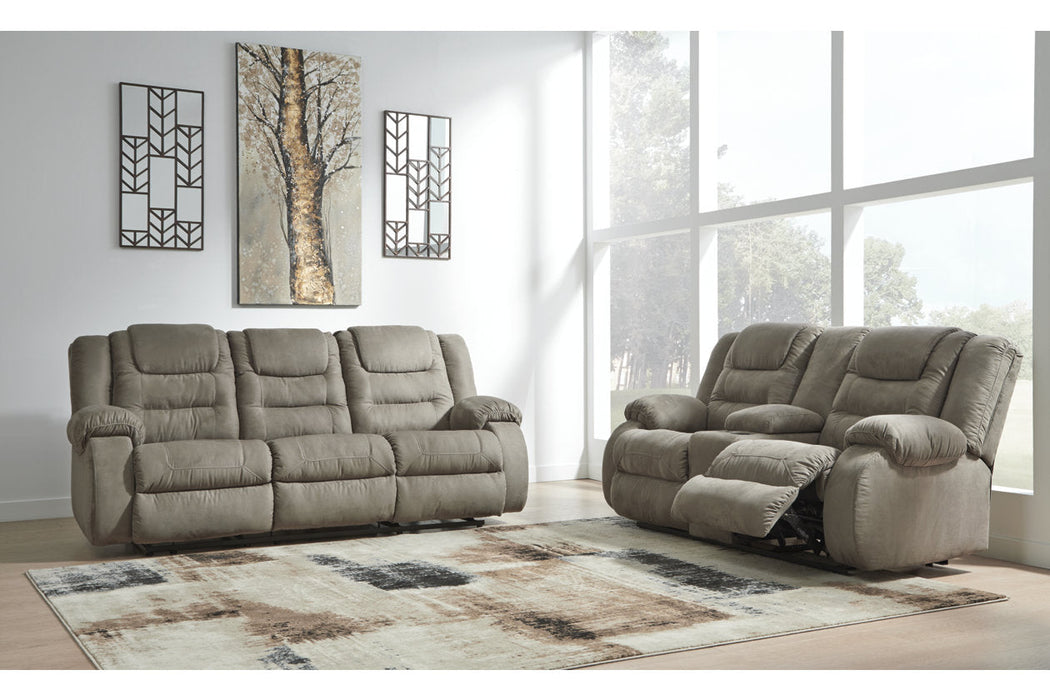 McCade Cobblestone Reclining Loveseat with Console - 1010494 - Vega Furniture