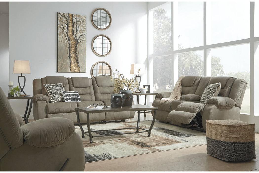 McCade Cobblestone Reclining Loveseat with Console - 1010494 - Vega Furniture