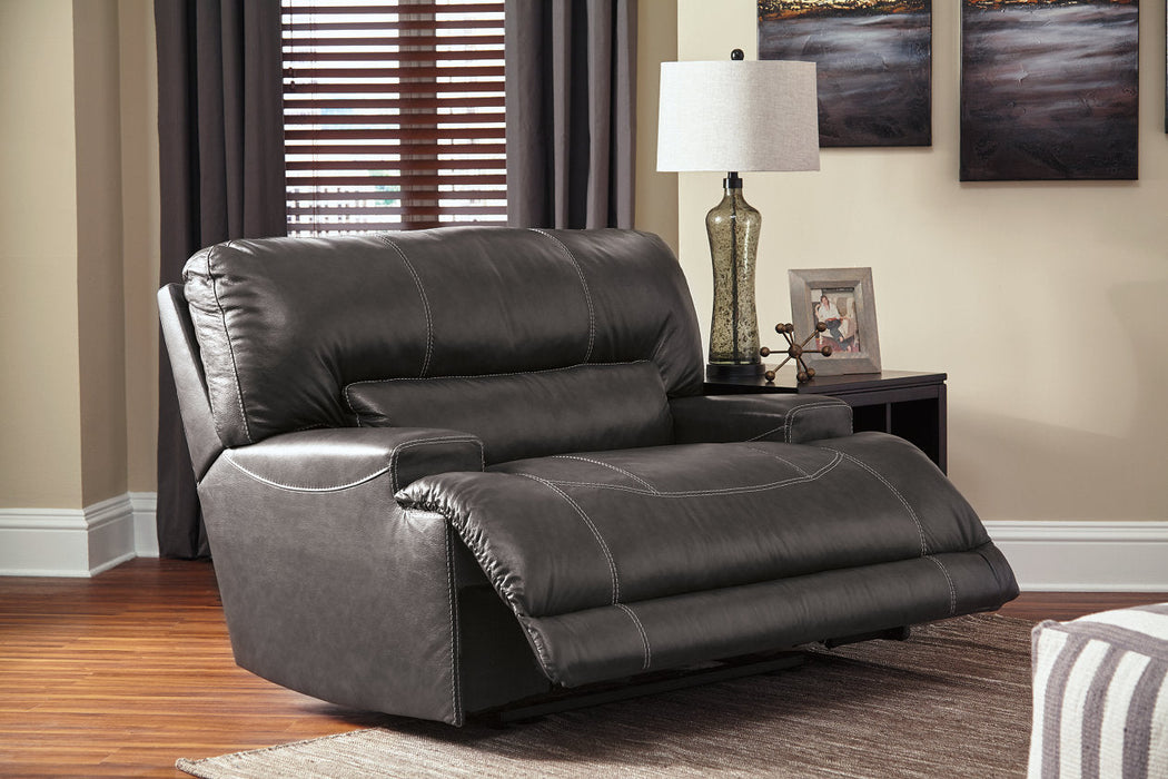 McCaskill Gray Oversized Power Recliner - U6090082 - Vega Furniture