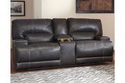 McCaskill Gray Power Reclining Loveseat with Console - U6090096 - Vega Furniture