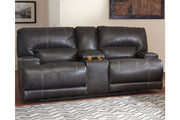 McCaskill Gray Reclining Loveseat with Console - U6090094 - Vega Furniture