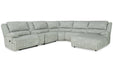 McClelland Gray 6-Piece Reclining Sectional with Chaise - SET | 2930207 | 2930219 | 2930240 | 2930246 | 2930257 | 2930277 - Vega Furniture