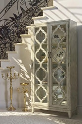 McKellen Antique White 2-Door Tall Cabinet - 953375 - Vega Furniture