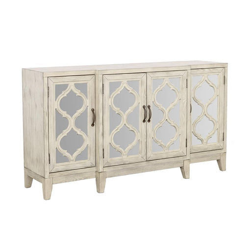 McKellen Antique White 4-Door Accent Cabinet - 953376 - Vega Furniture