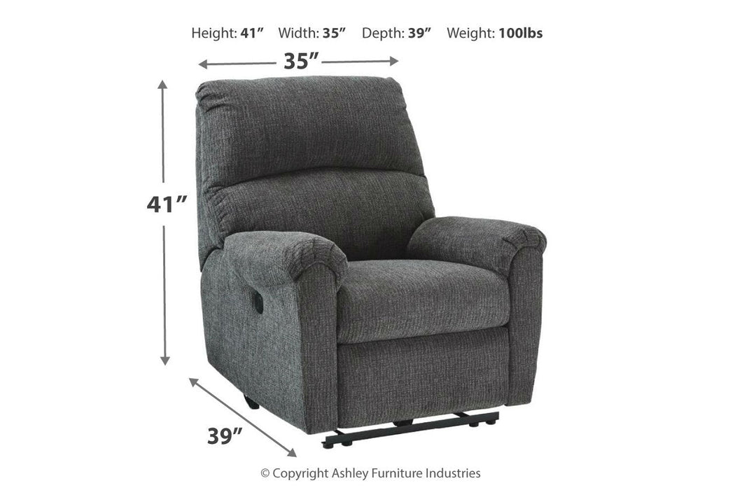 McTeer Charcoal Power Recliner - 7591006 - Vega Furniture