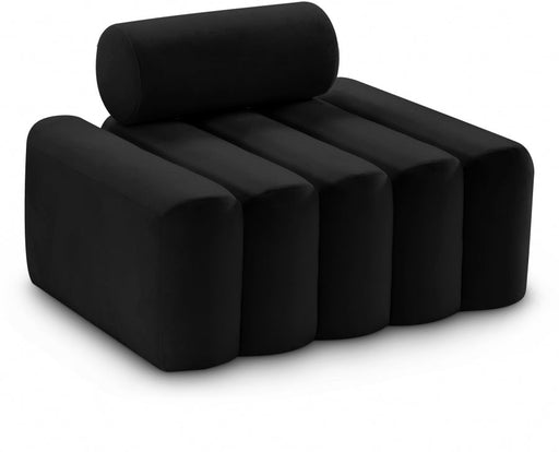 Melody Black Velvet Chair - 647Black-C - Vega Furniture