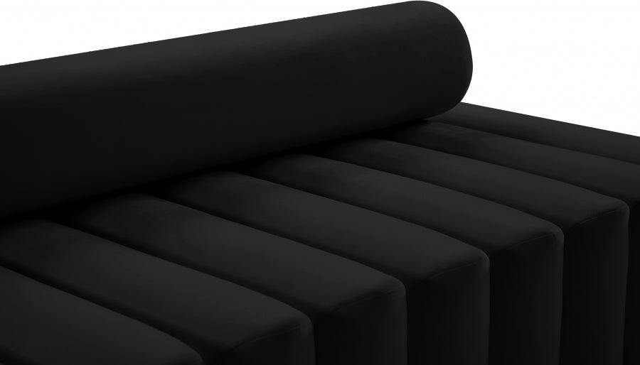 Melody Black Velvet Chair - 647Black-C - Vega Furniture