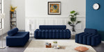 Melody Blue Velvet Chair - 647Navy-C - Vega Furniture