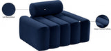 Melody Blue Velvet Chair - 647Navy-C - Vega Furniture