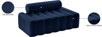 Melody Blue Velvet Loveseat - 647Navy-L - Vega Furniture