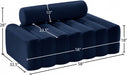 Melody Blue Velvet Loveseat - 647Navy-L - Vega Furniture