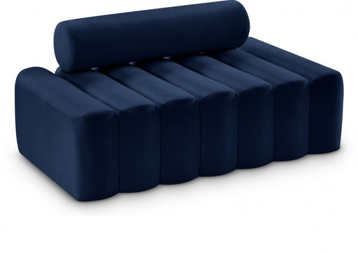 Melody Blue Velvet Loveseat - 647Navy-L - Vega Furniture