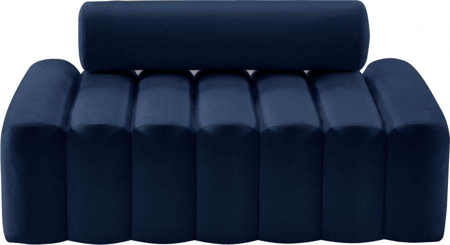 Melody Blue Velvet Loveseat - 647Navy-L - Vega Furniture