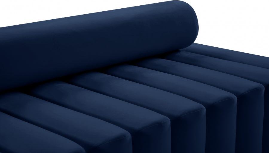 Melody Blue Velvet Loveseat - 647Navy-L - Vega Furniture