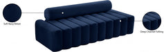 Melody Blue Velvet Sofa - 647Navy-S - Vega Furniture