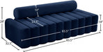 Melody Blue Velvet Sofa - 647Navy-S - Vega Furniture