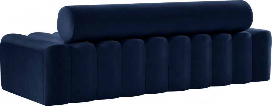 Melody Blue Velvet Sofa - 647Navy-S - Vega Furniture