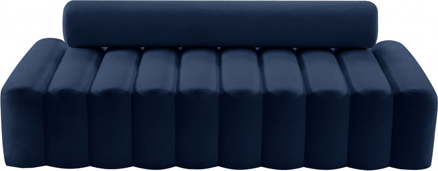 Melody Blue Velvet Sofa - 647Navy-S - Vega Furniture