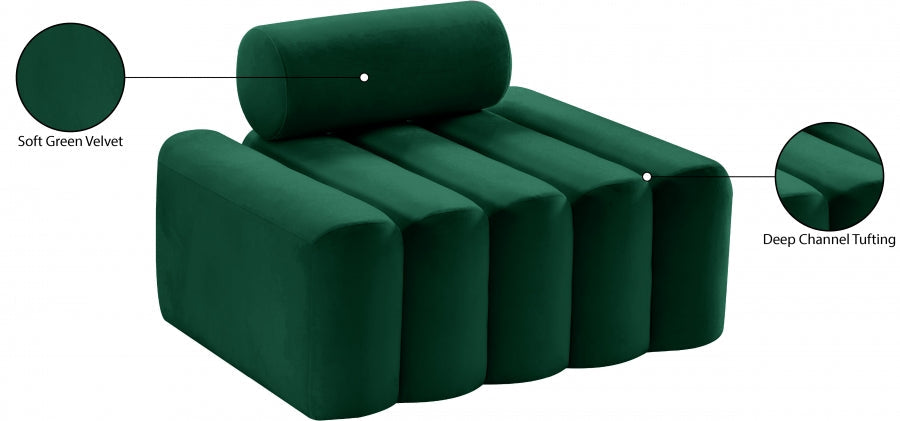 Melody Green Velvet Chair - 647Green-C - Vega Furniture