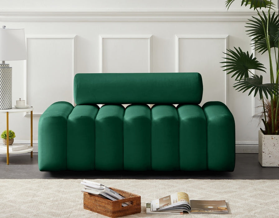 Melody Green Velvet Loveseat - 647Green-L - Vega Furniture