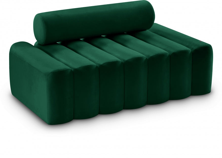 Melody Green Velvet Loveseat - 647Green-L - Vega Furniture