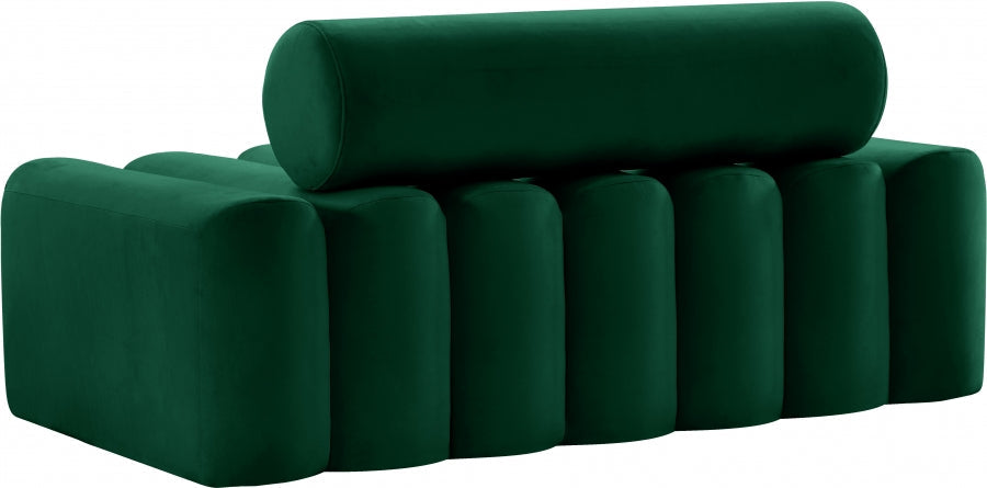 Melody Green Velvet Loveseat - 647Green-L - Vega Furniture