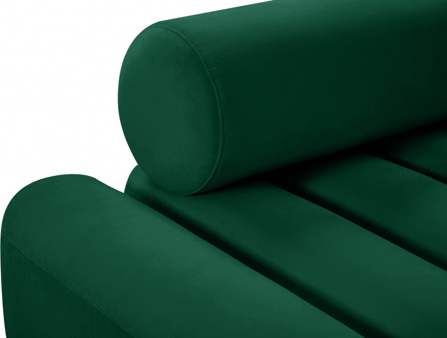 Melody Green Velvet Loveseat - 647Green-L - Vega Furniture