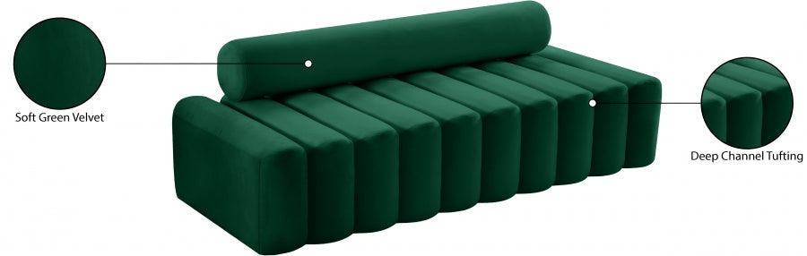 Melody Green Velvet Sofa - 647Green-S - Vega Furniture